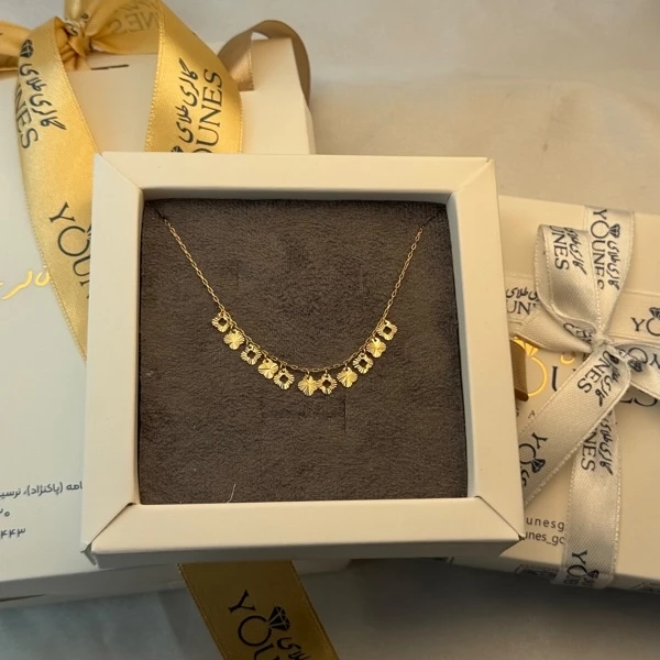 گردنبند طلا ونکلیف تراش دار